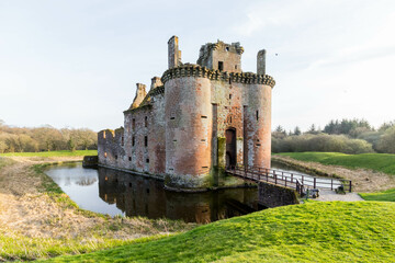 Caerlaverock Castle in Dumfries, UK