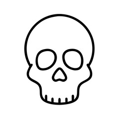 Skull symbol, representing Halloween, spooky and eerie atmosphere in minimalistic design