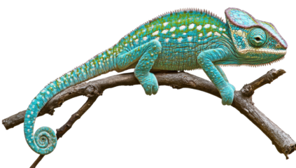 a vibrant chameleon perched on a branch showcasing its colorful skin and unique texture highlighting the beauty of nature and the adaptability of wildlife