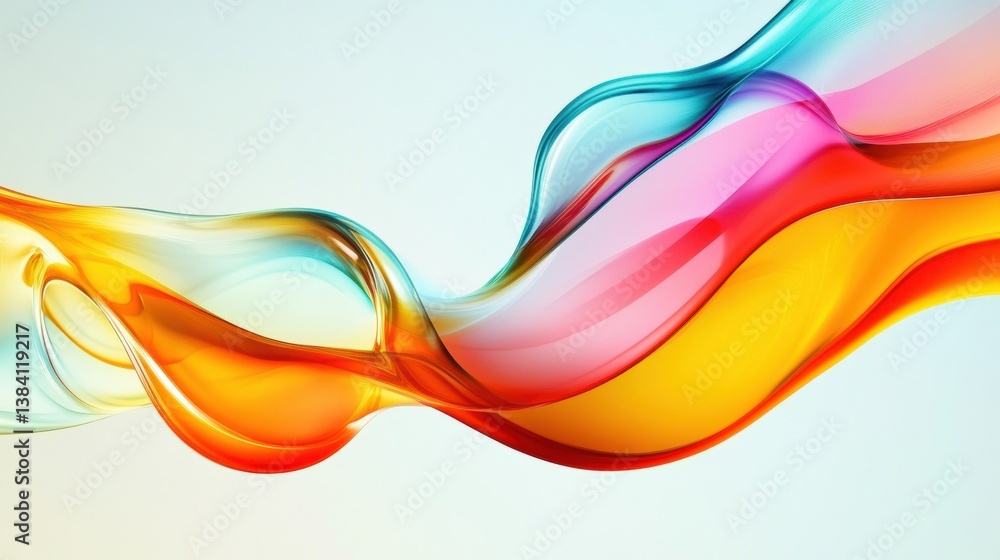 Fototapete brightly colored abstract flow representing the interplay of gasoline and eco-friendly concepts in m