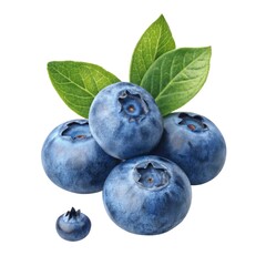 Organic blueberries, vibrant blue tones, round and juicy, with natural shine and bloom, perfect for modern food visuals and fruit-centric projects