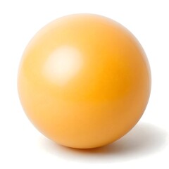 Orange Ping-Pong Ball Isolated on White Background