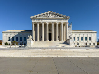Front Steps and Facade of the U.S. Supreme Court in Washington DC