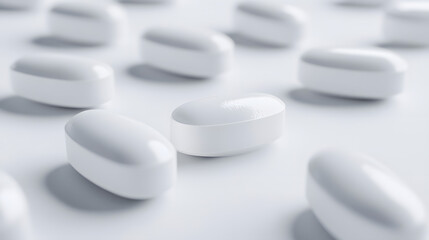 Realistic Biotin Tablets &ndash; White Round 