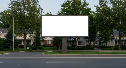 Blank Billboard Suburban Street. (1)