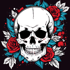 vector skull for graphic design needs