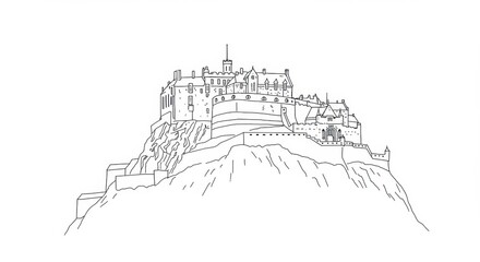 Edinburgh Castle Outline
