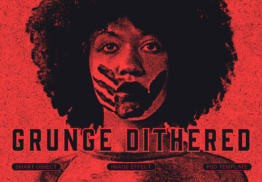 Grunge Dithered Image Effect