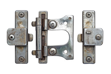 Antique Metal Door Hardware Set Rusty Hinges and Latches for Vintage Restoration Projects