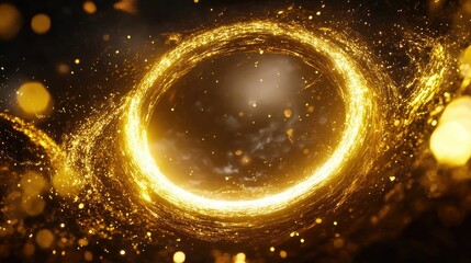 A glowing. molten ring of lava surrounded by fiery sparks and ash. set against a dark volcanic background. evoking a sense of heat and intensity. perfect for fantasy themes