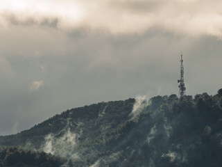 clouds over the mountains