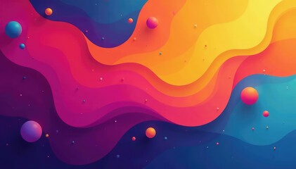 Fototapeta premium Abstract geometric shapes in vibrant colors for social media backgrounds , wallpaper, overlay