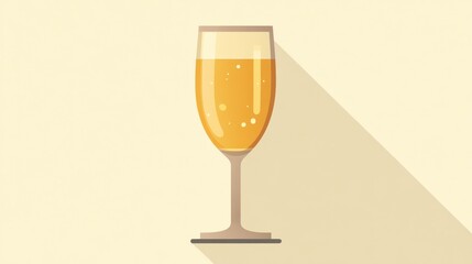 A refreshing glass of sparkling beverage with bubbles perfect for celebrations and festive occ
