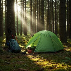 Outdoor Tent Hiking Forest Trek Gear
