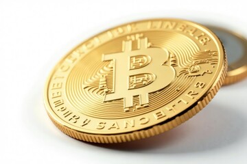 Close-up of a flipped coin, isolated against pure white , gambling, motion, wager