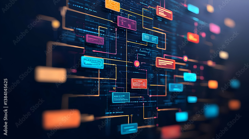 Poster abstract network visualization design