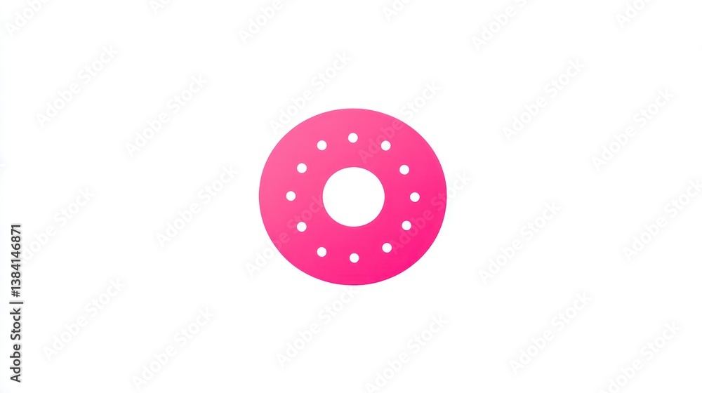 Poster pink circular design with dot pattern minimalist artwork modern graphic element abstract bac