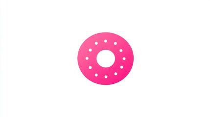 Obraz premium Pink Circular Design with Dot Pattern Minimalist Artwork Modern Graphic Element Abstract Bac