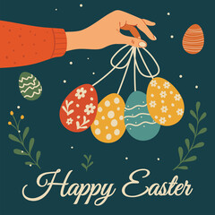 happy easter greeting card