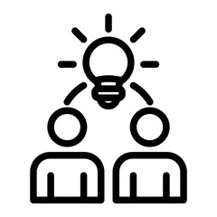 Brainstorming Line Icon