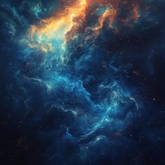 Fototapeta premium Cosmic nebula swirling in deep space (3)