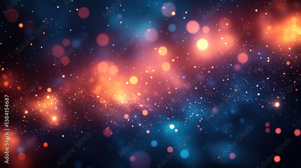 Aufkleber abstract cosmic backdrop displaying bokeh lights and blurred celestial motifs