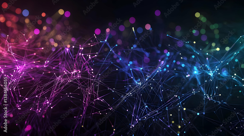 Poster abstract colorful digital network background