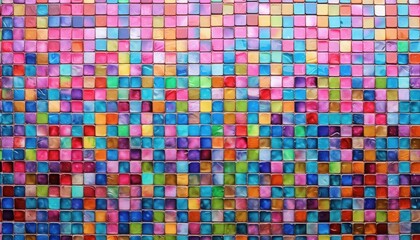 Fototapeta premium Colorful mosaic wall pattern (2) tile pattern