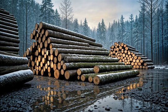 large stack of cut logs arranged in layers creating a sloping pile the logs are various shades of light brown and beige showing the wood grain and circular cross-sections tahta odun ahşap k&uuml;t&uuml;k