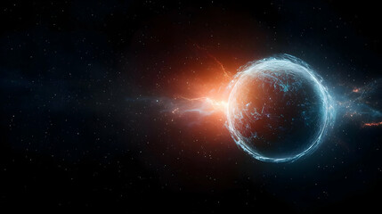 Digital Representation Of Planet In Space