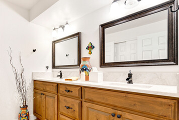 a home bathroom interior with a sink