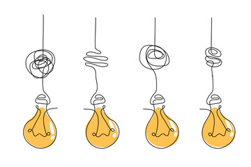 Idea concept, creative bulb sign, innovations. Keep it simple business concept for project management, marketing, creativity