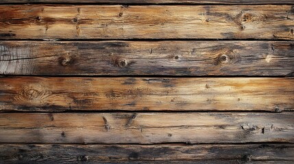Obraz premium Rustic Wooden Texture: Aged Brown Planks Background