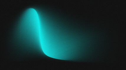 Gradient Teal Blue Light on Black Background
