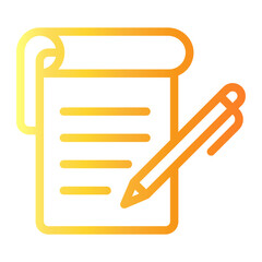 note Line Gradient Icon