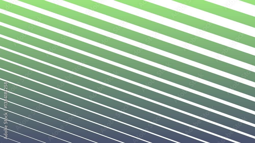 Poster a moving background of colorful stripes with gradient tones in shades of green. the stripes are thin