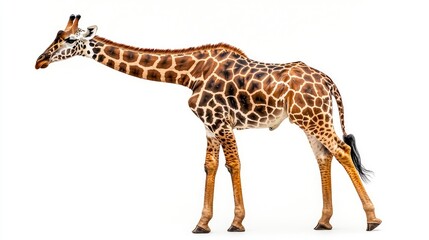 Obraz premium Majestic Giraffe in the African Savanna: A Stunning Wildlife Portrait