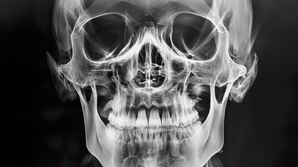 Human Skull X-Ray: Detailed Anatomy Image