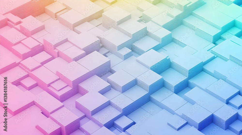 Poster abstract geometric pattern with gradient colors