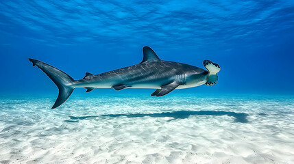 Obraz premium Shark Underwater In Tropical Waters