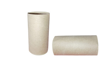 Toilet paper tube roll, Empty paper toilet roll on transparent background
