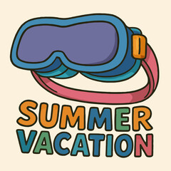 Summer Vacation Goggles Illustration for Holiday Planning and Travel Promotion