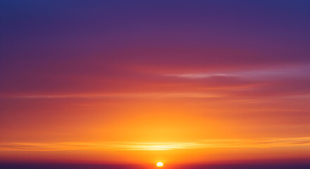 Naklejka premium Vibrant Gradient Sunsets In Tangerine And Violet Sky Transitions