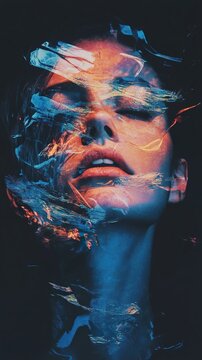 Abstract Female Portrait: A Surreal Masterpiece