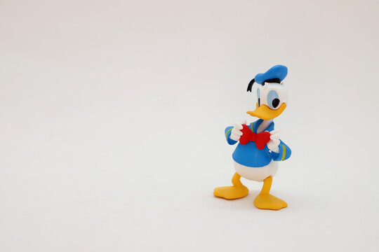 Toy of Donald Duck on a white background isolated
