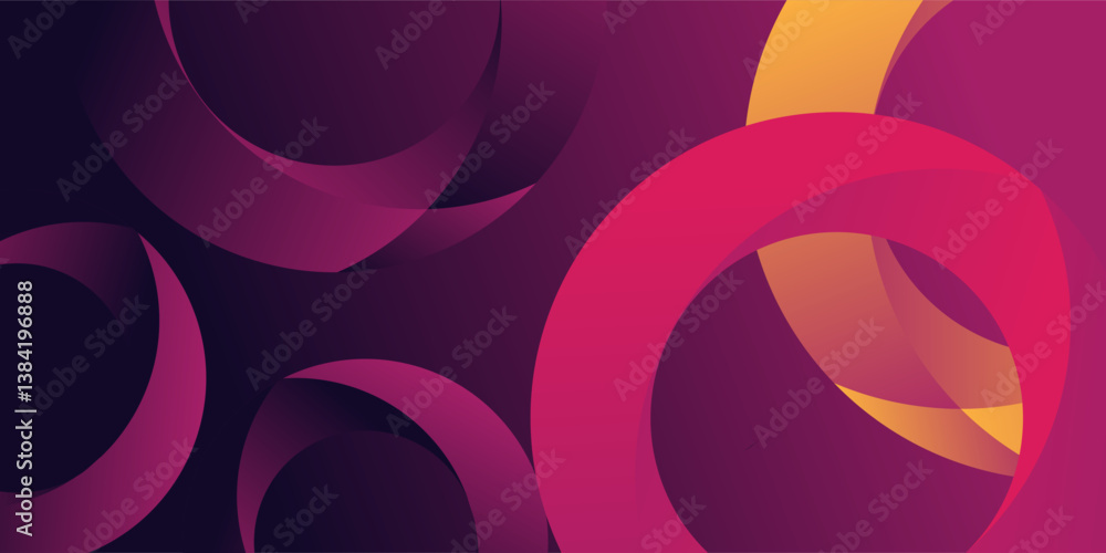 Poster abstract fresh background with colorful gradient geometric shapes texture decoration. vector illustr