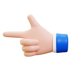 Hand pointing left in a blue sleeve, ideal for indicating directions, guiding users through designs, emphasizing leftward movement in visuals