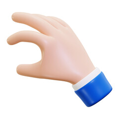 Scale a hand gesture with a 3d cartoon hand for business presentations, communication concepts, educational materials, graphic design projects