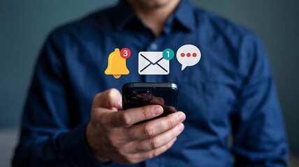 Businessman drawing a social network concept with hands and technology symbols on a screen