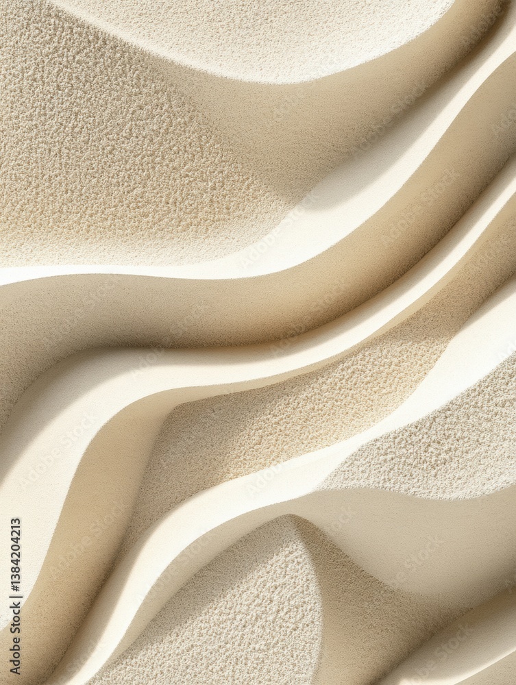 Poster soft sand dunes create a calming natural atmosphere with gentle shadows and neutral tones in a minim
